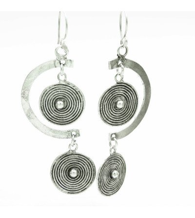 Boucles d'oreilles Arc double ronde