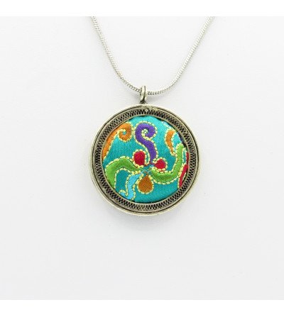 Pendentif Rond Turquoise