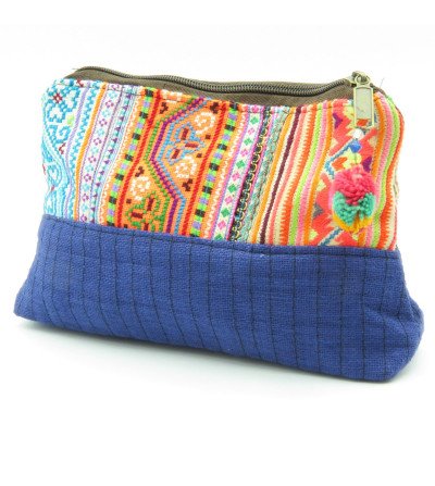 Trousse Bleue Broderies Hmong