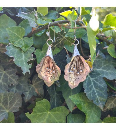 Boucles d'oreilles artisanales Arums