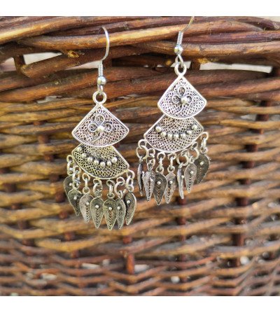 ethnic fans earrings