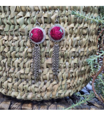 Yunnan red earrings