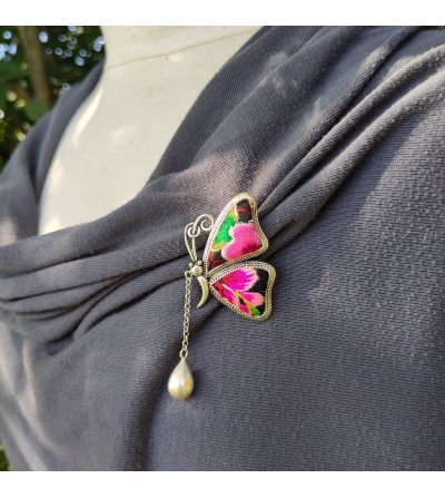 Bohemian butterfly brooch