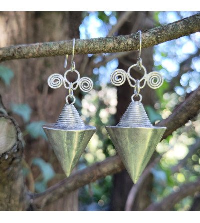 Hmong ethnic cones earrings