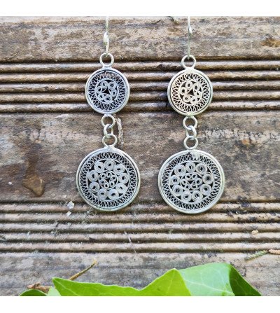 Double lace filigree earrings