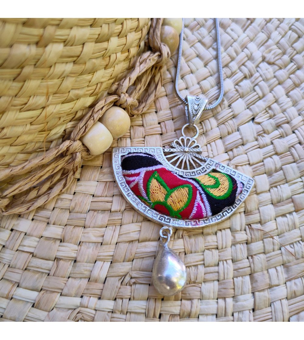 Miao embroidery pendant