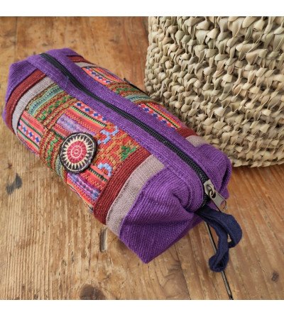 Purple pen case - Ethnic Hmong handicraft